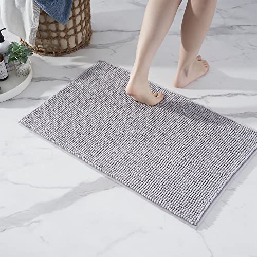 Decomira Badematte rutschfest | Als Badteppich Set kombinierbar | Badezimmer-Teppich Bad-Vorleger waschbar aus Chenille… – Bild 3