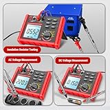 Telituny Insulation Tester, Digital Ohm Meter with Silicone Protective, Foldable Stand for/Motors/Cables, Auto Shutdown Function, 6xAA Battery Powered - Image 3