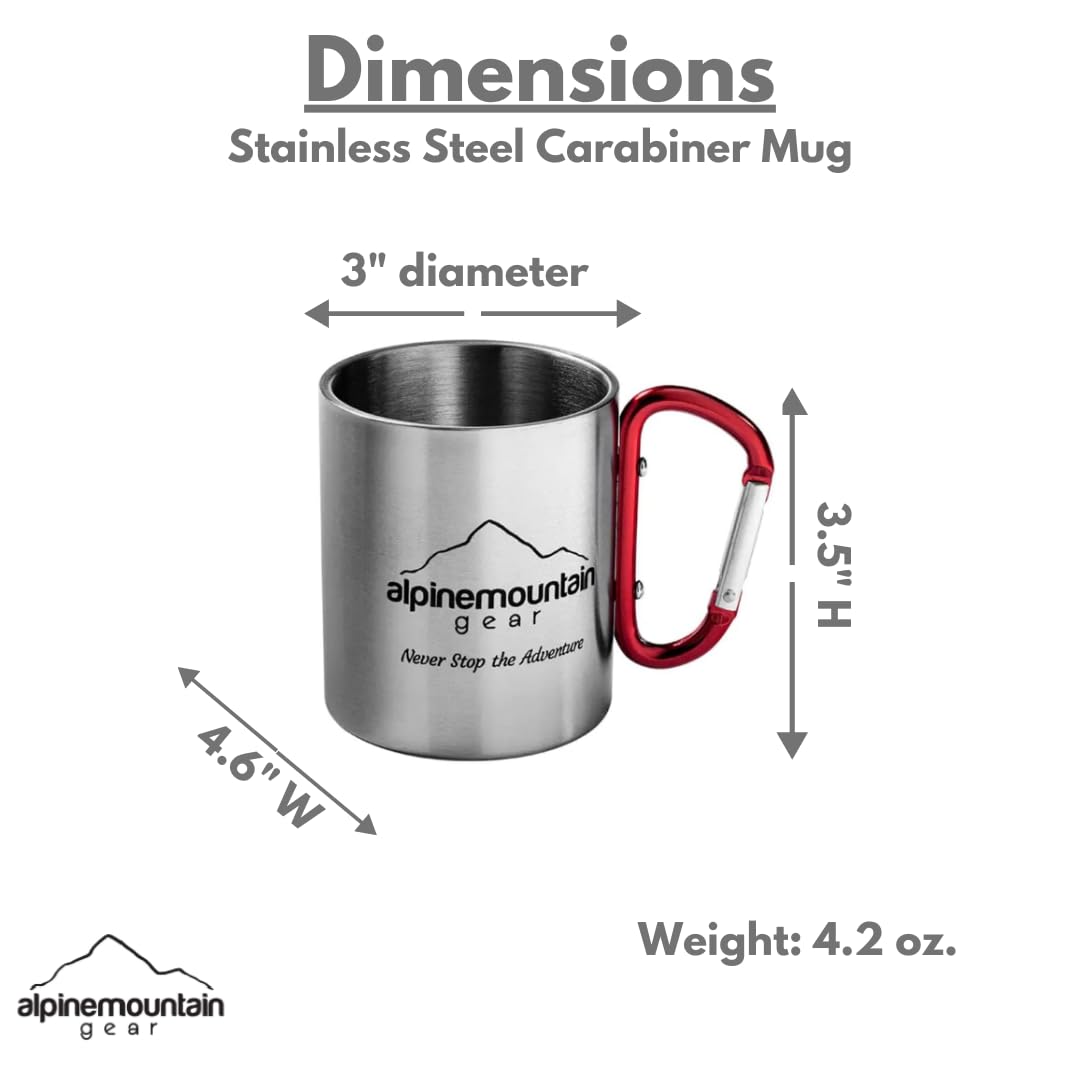 Amazon.com : Alpine Mountain Gear Stainless Steel Carabiner Mug