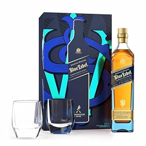 Johnnie Walker Blue 70cl con dos vasos de regalo, 1 unidad