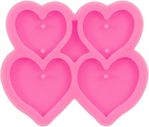 Miniatura 6 de Angel Wings Moldes de resina para pendientes, moldes de silicona para aretes de resina epoxi para hacer aretes en forma de corazón, joyería artesanal