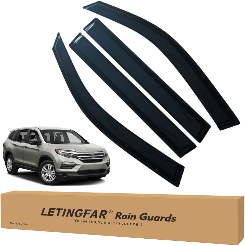 Window Visors Rain Guards for Honda Pilot 2003 2004 2005 2006 2007 2008 Accessories, Wind Deflectors Vent Shades for Honda Pilot E44-for-Honda-Pilot-03/08