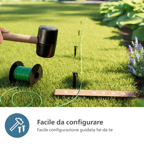 PHILIPS Accessorio per Robot Tosaerba Garden Care – Filo Perimetrale da 100m, Compatibile con la serie 3000, Durevole e di lunga durata (RSL0010/01)