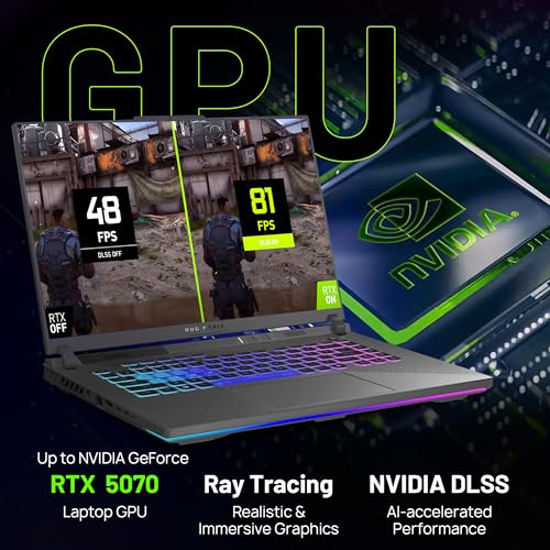 Image of ASUS ROG Strix G16 16 inch WUXGA 165Hz Gaming Laptop, AMD Ryzen 9 8940HX, GeForce RTX 5070 8GB GDDR7, 32GB DDR5, 3TB Storage (2TB SSD+1TB Docking Station Set), RGB Backlit Keyboard, Win 11 Pro, Gray