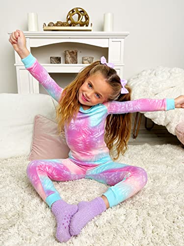 Saint Eve Big Girls 2-Piece Pajama Set Hacci Tie Dye Long Sleeve4