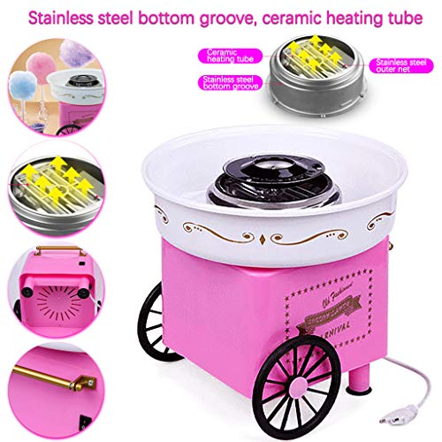 (Shipping from US!) Nostalgia Vintage Hard and Sugar Free Countertop Cotton Candy Maker,Cotton Candy Machine,Cotton Candy Machine Fashion Mini Cotton Candy Machine (HT)