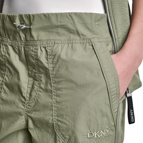 Image of DKNY Women's High Rise Bungee Waist Seamed Jogger with Pockets