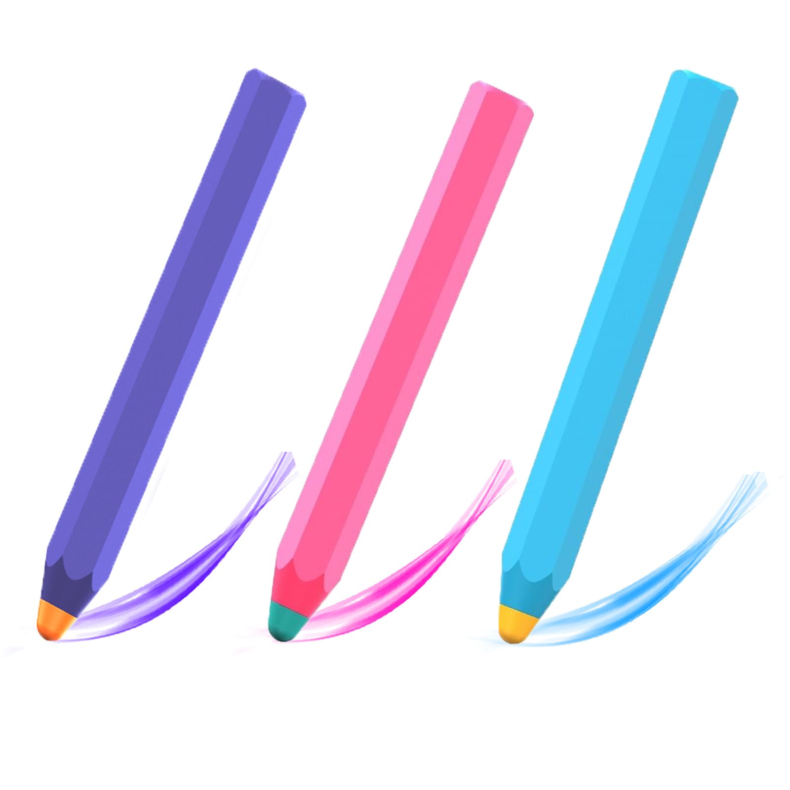 Kenkor Kid Stylus Pens for Touch Screens,3 Packs iPad Pencil Compatible with Apple iPad Pro/Mini/Air/iPhone/Android and More Other Tablets/Smartphones
