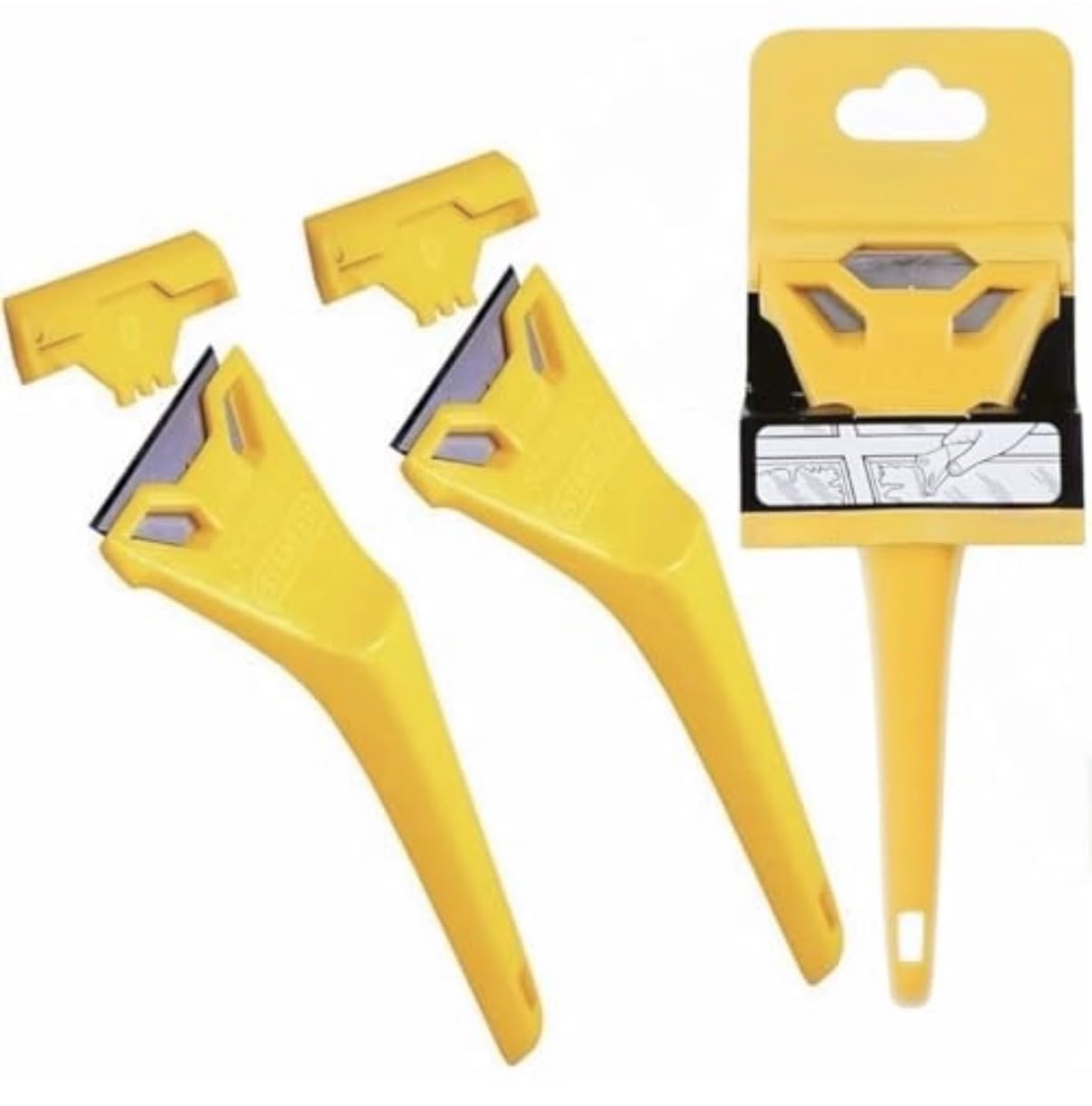Home Fittings ® 2X DIY Window Scraper - for Glass, Paint, Poster - Residue Remover Stanley - 7 inch (178mm) Wallpaper Edge Trimmer Cutter (Pack of 2).