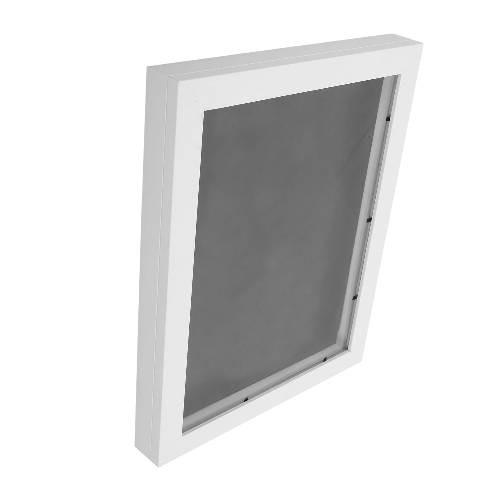 Housoutil Cornice per Magliette da Calcio 11"X14" in Legno Bianco con Vetrina Protettiva in Vetro Scatola Portaoggetti per Esposizione e Conservazione di Uniformi Sportive Espositore per