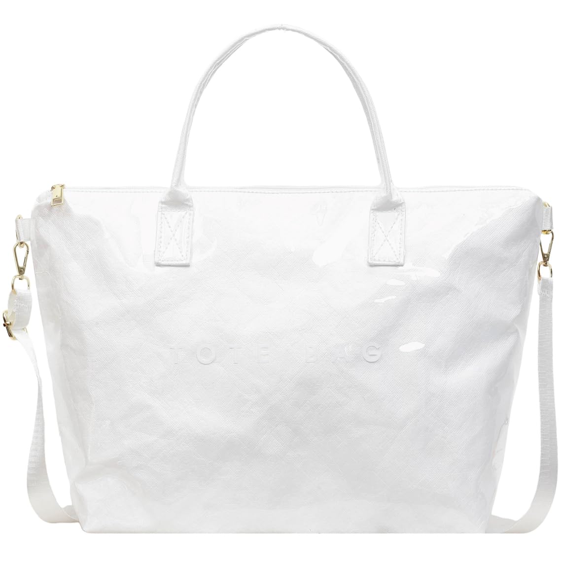 PVC Tote Bag Gifts for Women Large Tote Purse Kraft Paper Letter Print Hobo Handbags for Work Beach Shopping Travel
