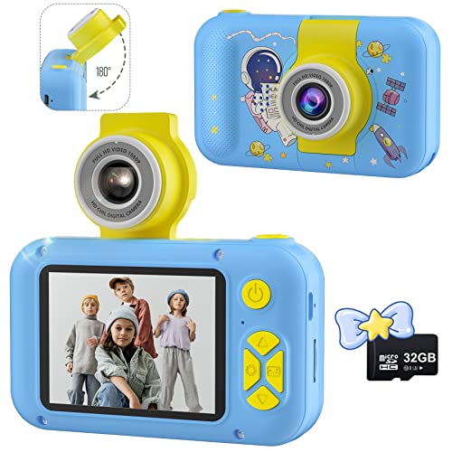 Saneen Kids Camera, 1080P Upgrade Selfie Camera for Kids with 32 GB Card, 40MP Kids Digital Camera for Girls Boys Age 2…
