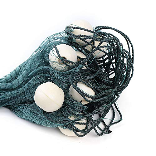 6.5 * 33Ft Large Fishing Gill Net Hand Made Fishing Cast Net Polyethylene Folding Fishing Drag Net Beach Freshwater Fishpond Fly Fishing Net Floating Drag Nets Fishing Equipment Seine Net #TOP2