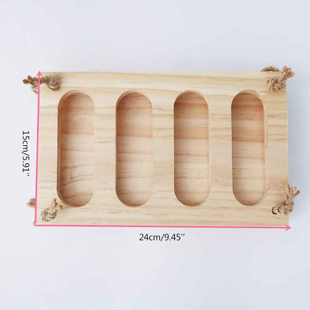 Tfwadmx Bunny Hay Feeder Rabbit Food Dispenser Small Animal Hay Feeder Chinchilla Hay Rack Wooden Hay Manger Rack Holder Minimizing Waste for Guinea Pig Chinchilla Hamster - image 7
