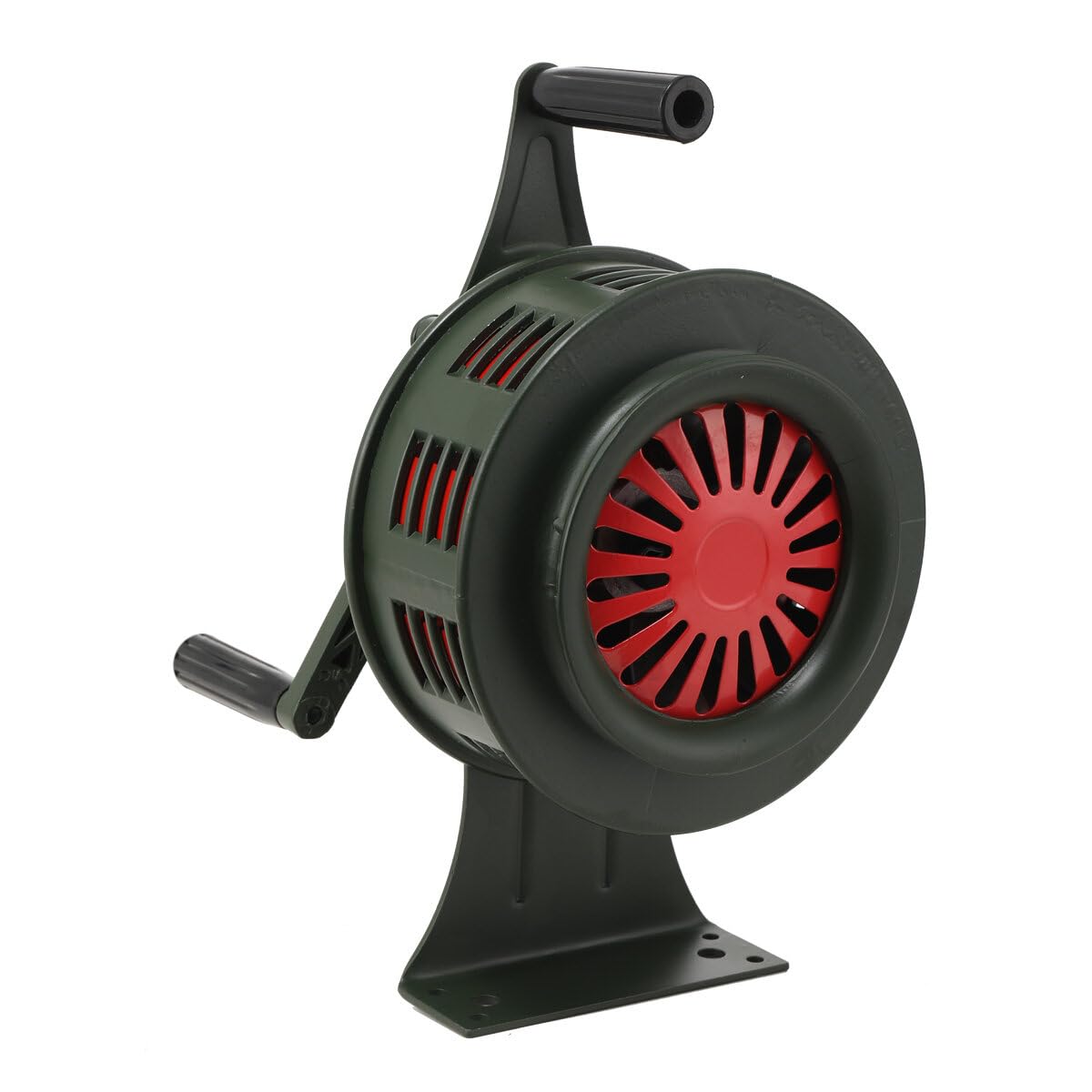 SUDEG Hand Crank Siren Horn Portable 120dB Manual Operated Metal Alarm Air Raid Emergency Safety Alarm for Schools Troops Alarming ,SY-200A/Green — image 1