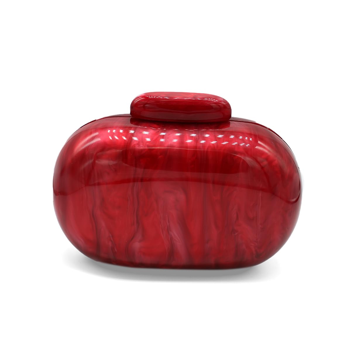 Acrylic Evening Clutch Bag for Women Shell Shape Shoulder Crossbody Bag Glitter Marble Purse Handbag