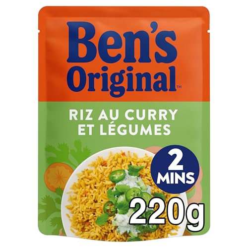 BEN'S ORIGINAL Riz au Curry et aux Légumes 2mn (1x220g)