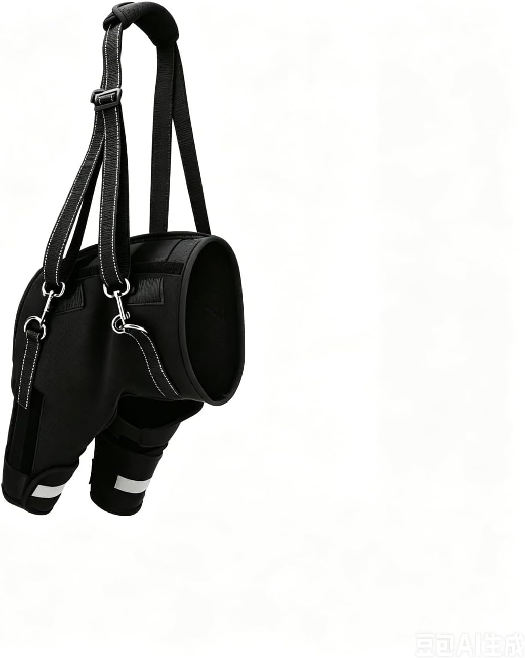 Dog Rear Leg Support Harness, Adjustable Pet Hind Limb Assist Sling for Senior & Injured Medium Large Dogs (Black, S)