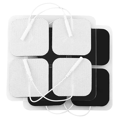 Electrodos para TENS y EMS Adhesivos 5x5 cm - 12 unidades - Parches para Electroestimulador apto para Fisioterapia