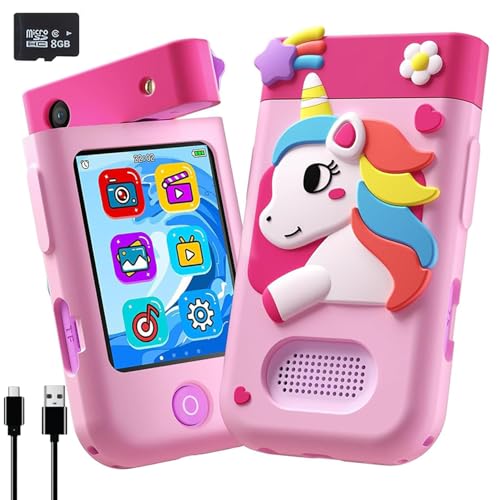Image of Wembley My First Smart Phone| Mini Toy Mobile for Kids Age 3+| Adorable, Educational & Fun | with Rotating Camera & Strong Battery| Perfect for Boys & Girls (Unicorn)