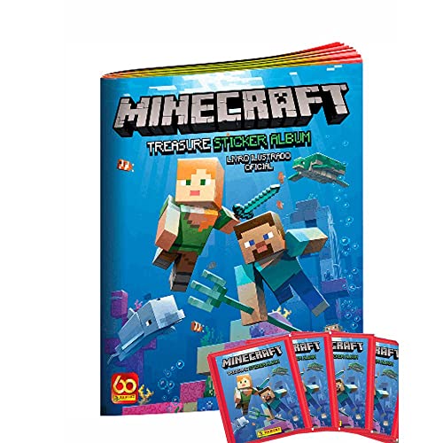 Minecraft Starter Pack - 1 &Aacute;lbum Brochura + 6 Envelopes