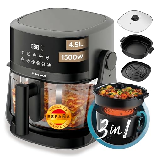 Narvi Freidora de Aire 4,5L 1500W: Air Fryer
