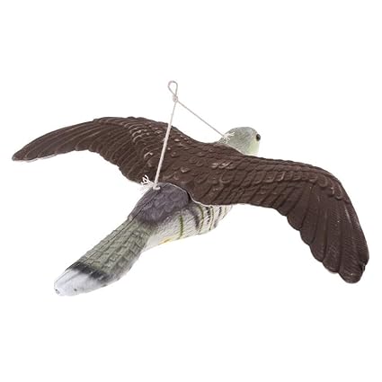 Realistic Flying Hawk Decoy Pest Control Garden Scarer Scarecrow