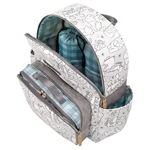 Petunia Pickle Bottom District Backpack | Baby Bag | Baby Diaper Bag For Parents | Baby Backpack Diaper Bag | Stylish, Spacious Backpack For On-The-Go Modern Moms & Dads | Disney's Playful Pooh #TOP2