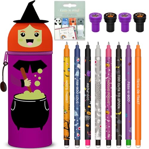 Gdfjbg CRI6047-A Radierbares Stiftset Halloween Hexe