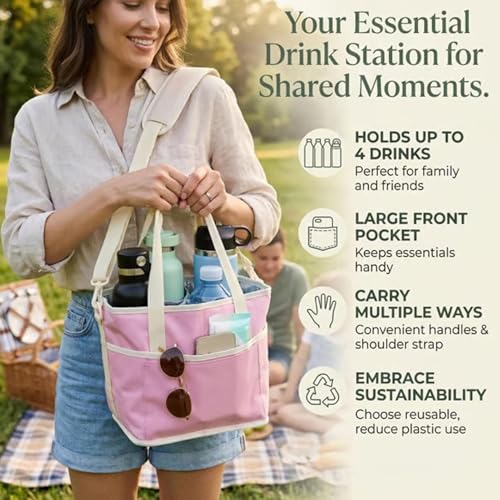 Bolsa térmica para bebidas compartimentada para camping y oficina 4