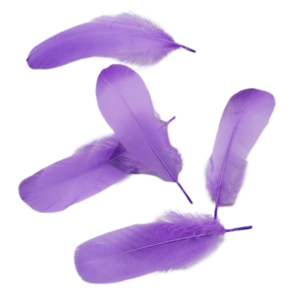Plumes d'oie violettes 13-18 cm pour décoration de mariage et accessoires de couture DIY