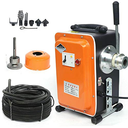 Elektrische Rohrreinigungsmaschine mit FI-Schalter fĂĽr 30-100mm Rohr, 400W | 450U/min Rohrreinigungsspirale 10mm 5M, 16mm 18,5M Spiralen Elektrische Rohrreinigungsmaschine mit FI-Schalter fĂĽr 30-100mm Rohr, 400W | 450U/min Rohrreinigungsspirale 10mm 5M, 16mm 18,5M Spiralen