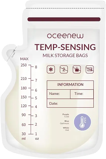 Oceenew 120 Breast Milk Storage Bags 250ml - Borstvoeding Zakjes