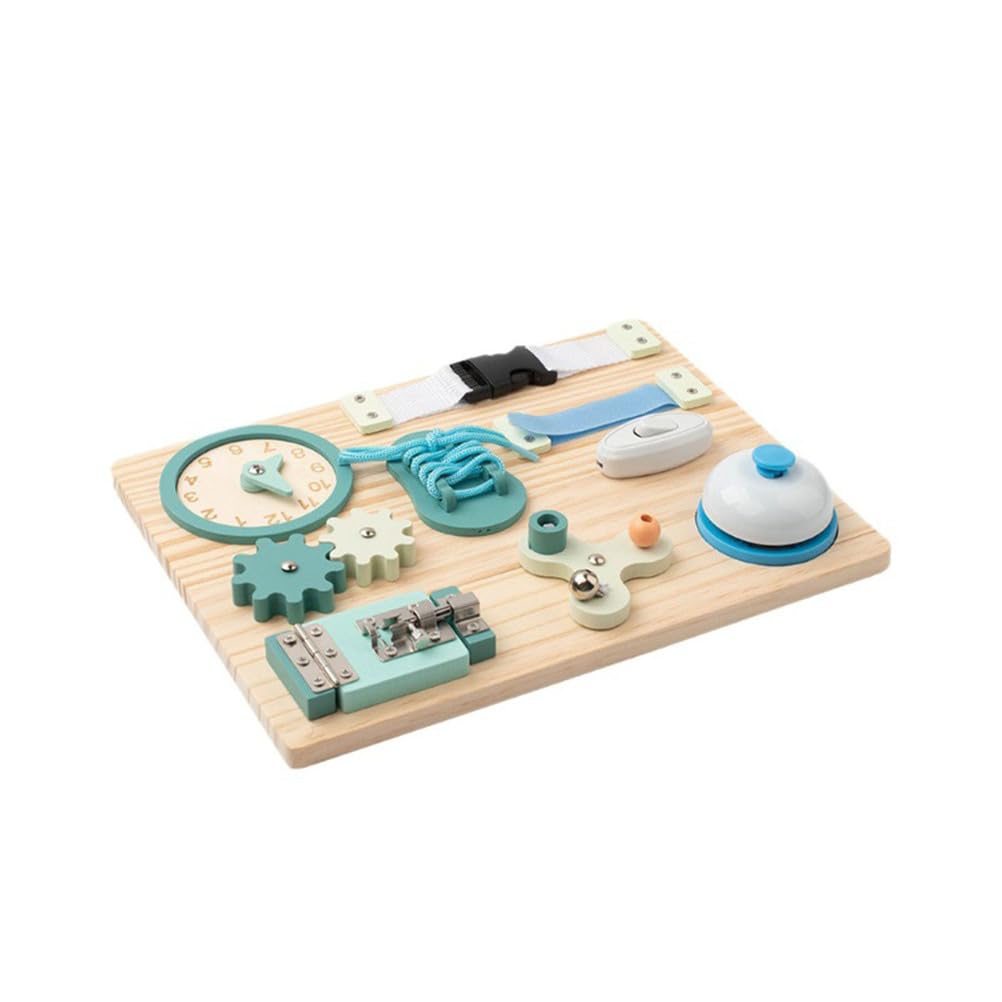 Holz Busy Board Montessori Spielzeug, sensorisches Aktivitätsbrett | Kleinkind-Sinnesspielzeug, Lernspielzeug für Lebensfähigkeiten, Spielzeug zur Förderung der Feinmotorik