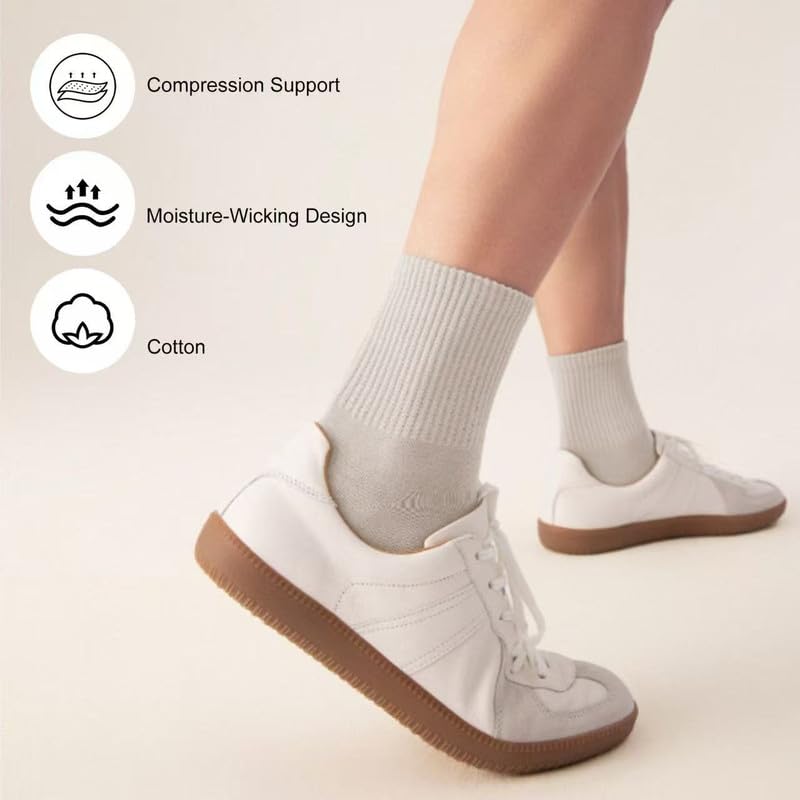 2 Pairs Cotton Men's Crew Socks,Athletic Cushioned Sport Running Calf Socks,Seamless Toe Design,Durable, Soft, Breathable, High Stretch,Size 7-11 white and blue4