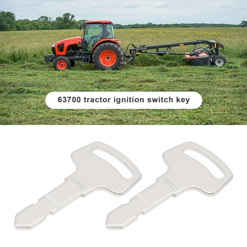 VGOL Metall-Bagger-Zündschlüssel, Ersatz 91255 63700, kompatibel mit Kubota-Baggern, manuell, mechanischer Drehschalter, 6 Stück
