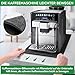 Inwee Unterlage für Kaffeemaschine, Silikonmatte mit Rand, 48x30cm Anti-Rutsch Silikonmatte für Kaffeevollautomat, kompatibel mit Siemens EQ6, De Longhi Magnifica und Philips LatteGo usw. (Schwarz)