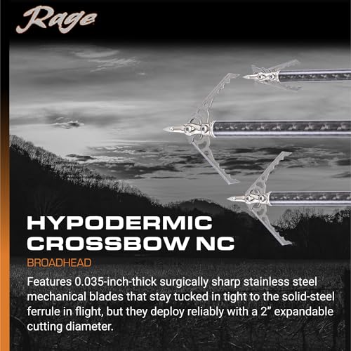 Rage R38200 Hypodermic 2-Blade Crossbow Nc Broadhead thumb #1
