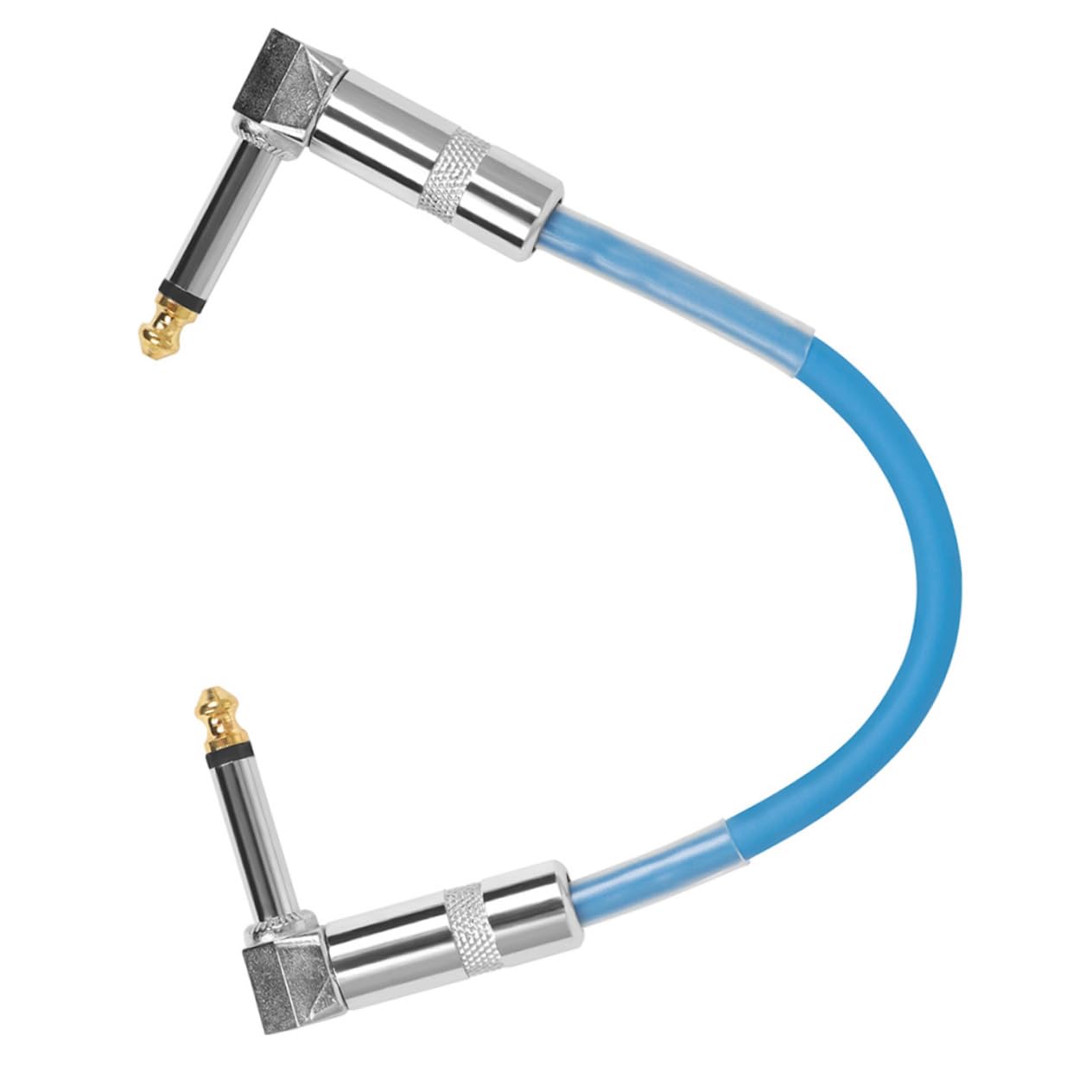 BESTonZON 5pcs Flat Patch Cable 6.35mm Guitar Pedal Cable Noise Reduction Design Durable Performances