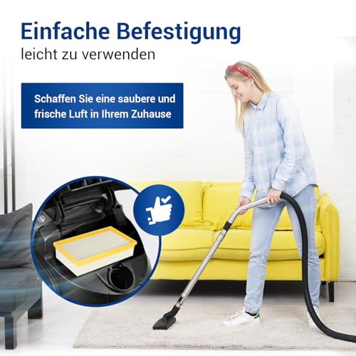 VIOKS 2 Stk Lamellenfilter Staubsauger Ersatz für Kärcher Flachfaltenfilter 6.904-367.0 - Filter für Kärcher NT 35/1 Ap/Te/Tact & NT 30/1 Tact, NT 45/1, NT 55/1, NT 561 & Bosch GAS 35-55
