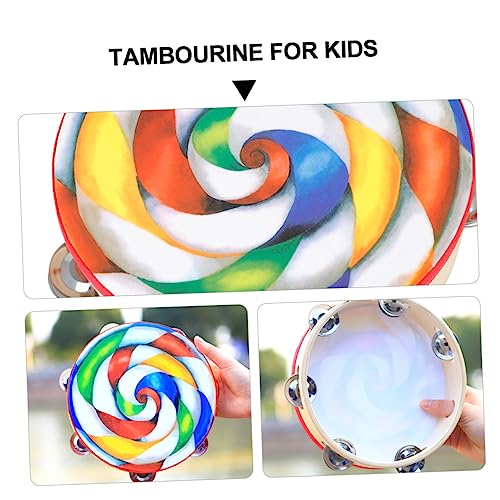 BIUDECO 1 Peça Pandeiro Montessori Instrumento De Percussão 8 Polegadas Tambor Manual Timbales Instr
