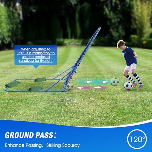Image of Soccer Baseball Rebounder Net, Quick-Switch Angle Soccer Pitchback Volleyball Training for Control, Passing Practice, Easy Setup Soccer Goal Rebounder Gifts Aids & Equipment for Kids,Teens & Adults