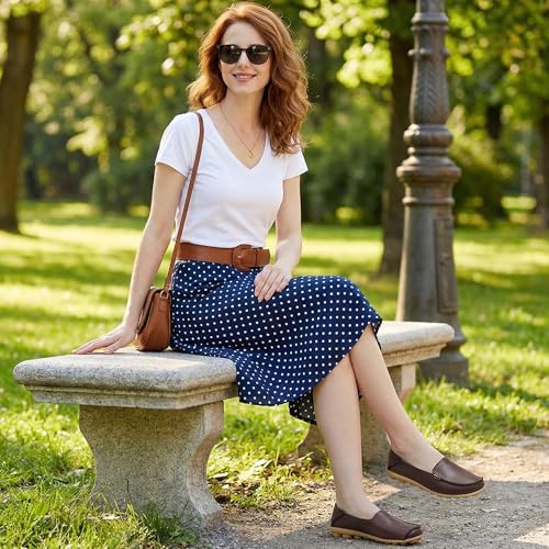 Image of DUOYANGJIASHA Loafers for Women Comfortable Slip-On Business Casual Moccasins - Lightweight & Cushioned Driving Mocs Boat Shoes with Memory Foam Flats for Work Travel
