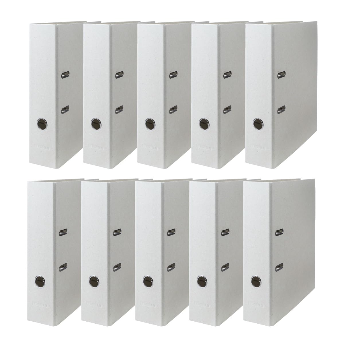 DONAU Premium Lever Arch File ECO Grass Maxi FSC/Pack of 10 Folders/Made of Grass Paper/Cardboard/Kraft Paper/Wide/DIN A4 8 cm/Light Neutral Beige/Good for The Environment/Made in EU