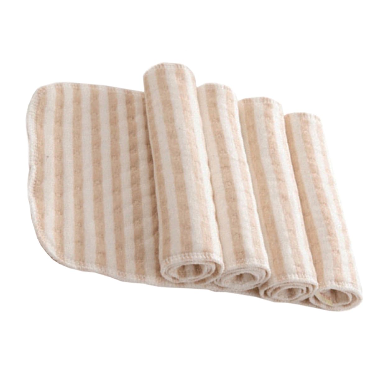 Yardwe 4pcs Cloth Diaper Booster Pads Reusable Cotton Inserts with 3-Layer Lining for Preventing Messy Stains and Reducing Nighttime Diaper Changes, Suitable for Diapering