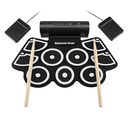 ロールドラム 電子ドラム ロールアップ ドラム パット USB 電子ドラム セット パッドセット 9シリコンドラム ドラムスティック 練習 おもちゃ シリコン