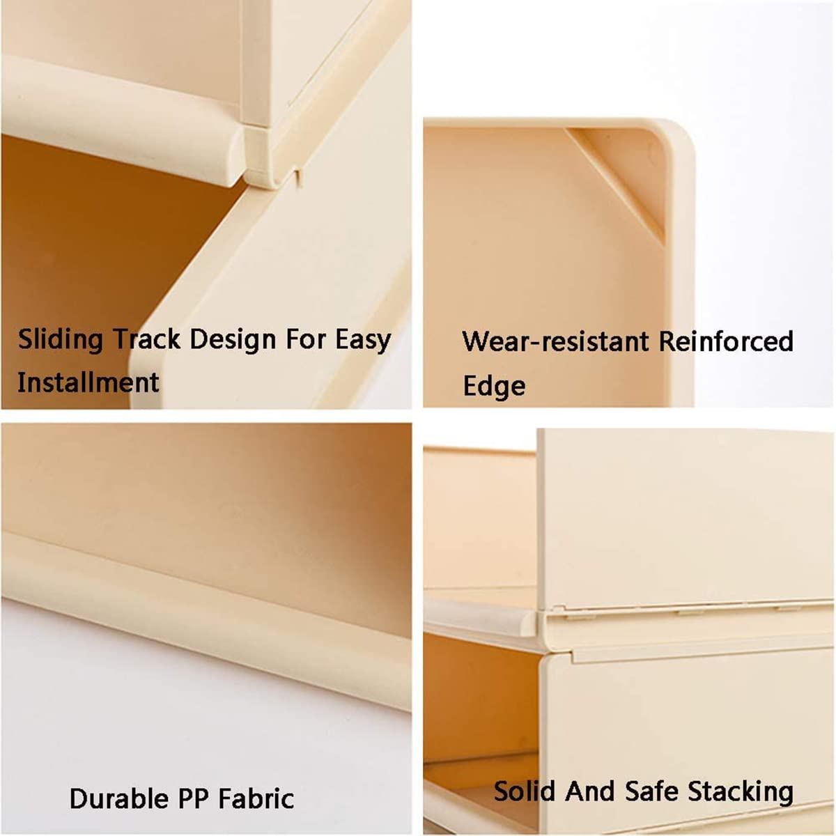 Stapelbare Regal KleiderschrankSchubladenbox Teiler Kleideraufbewahrungskorbhalter Schrank- für Kleidung Küchen Schlafzimmer