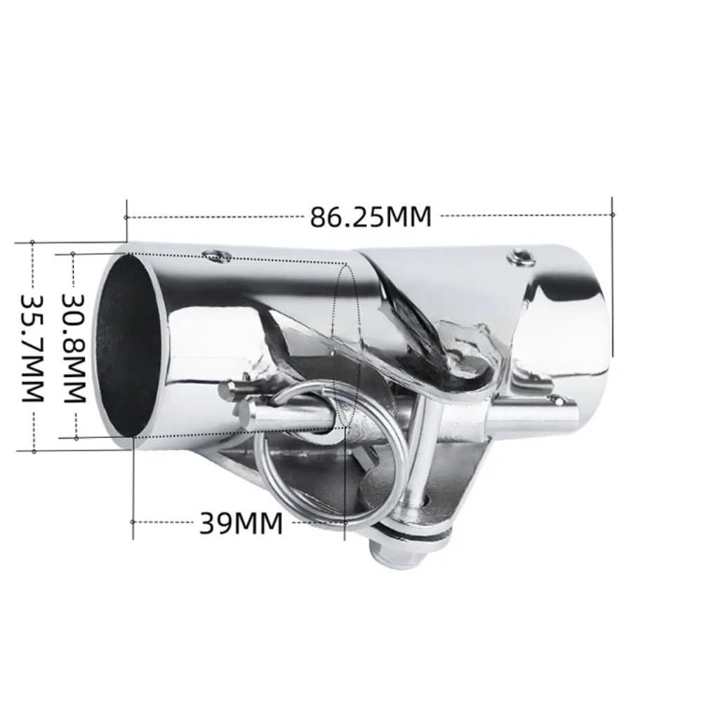 1 pz 316 In Acciaio Inox Barca Tubo Connettore Girevole Pieghevole Giunto Tubo Giunto Marine Corrimano Raccordo 22-32 MM(32mm)