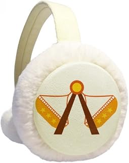 Amusement Park Color Facilities Ilustration Winter Ear Warmer Cable Knit Furry Fleece Earmuff Outdoor