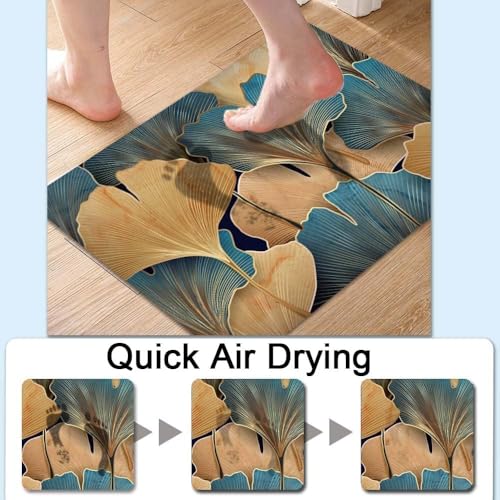 Image of FIGMENT 3D Anti-Slip Water Absorbent Bathroom Mat | Quick Dry Rectangular Bath Mat for Home, Kitchen Doorway, Office & Entryway Use | Soft, Odour-Free & Easy Clean Floor Mat (60x40 cm)